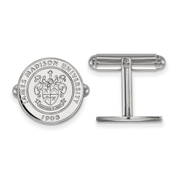 Sterling Silver James Madison University Crest Cuff Links